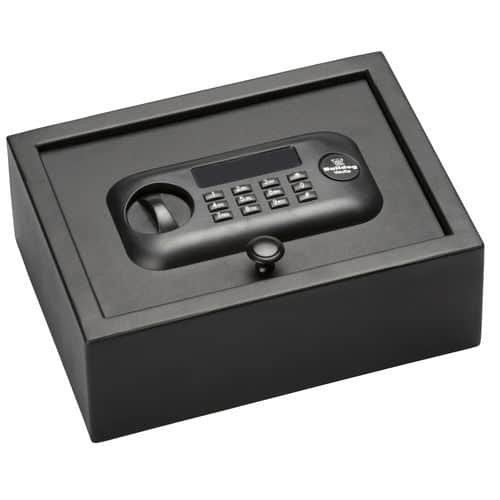 Bulldog BD1030 Digital Top Open Vault Standard Keypad Entry Black Powder Coat Steel 11.80" x 8.70" x 4" Bulldog BD1030 Digital Top Open Vault Standard Keypad Entry Black Powder Coat Steel 11.80" x 8.70" x 4"