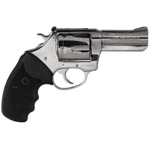 Charter Arms 73539 Mag Pug 357 Mag 5rd 3" Overall High Polished Stainless Steel with Black Rubber Grip Charter Arms 73539 Mag Pug 357 Mag 5rd 3" Overall High Polished Stainless Steel with Black Rubber Grip