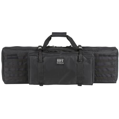 Bulldog BDT3536B BDT Tactical Single Rifle Case with Black Finish, 3 Accessory Pockets, Deluxe Padded Backstraps, Lockable Zippers & Padded Internal Divider 13" H x 36" W x 3" D Internal Dimensions Bulldog BDT3536B BDT Tactical Single Rifle Case with Black Finish, 3 Accessory Pockets, Deluxe Padded Backstraps, Lockable Zippers & Padded Internal Divider 13" H x 36" W x 3" D Internal Dimensions