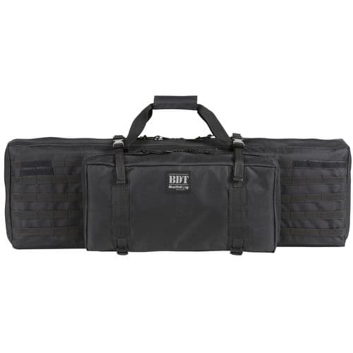 Bulldog BDT3038B BDT Tactical Rifle Case made of Nylon with Black Finish, Zippered Accessory Pocket, Padded Strap & MOLLE Compatible 13" H x 38" W x 3" D Internal Dimensions Bulldog BDT3038B BDT Tactical Rifle Case made of Nylon with Black Finish, Zippered Accessory Pocket, Padded Strap & MOLLE Compatible 13" H x 38" W x 3" D Internal Dimensions