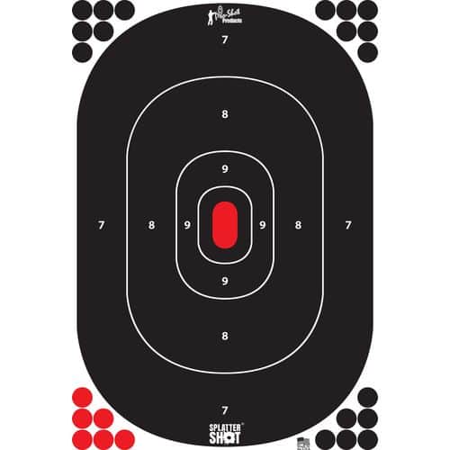 Pro-Shot SplatterShot Self-Adhesive Paper Target, 5 Pack - SILHIN5PK Pro-Shot SplatterShot Self-Adhesive Paper Target, 5 Pack - SILHIN5PK