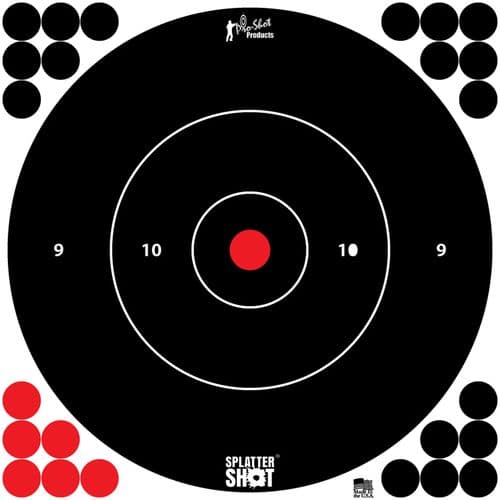 Pro-Shot 12BWHTETG12P SplatterShot Bullseye Hanging Paper Target 12" 12 Per Pack Pro-Shot 12BWHTETG12P SplatterShot Bullseye Hanging Paper Target 12" 12 Per Pack
