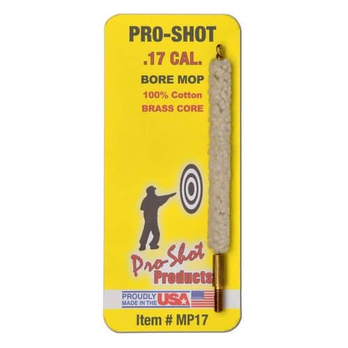 Pro-Shot MP17 Bore Mop .17 Cal Rifle Cotton #5-40 thread Pro-Shot MP17 Bore Mop .17 Cal Rifle Cotton #5-40 thread