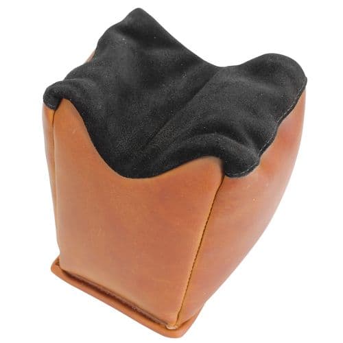 Birchwood Casey 48221 Shooting Rest Tan Leather with Black Suede Top 4" W x 6" L x 6" H Unfilled Weight 7 lbs Birchwood Casey 48221 Shooting Rest Tan Leather with Black Suede Top 4" W x 6" L x 6" H Unfilled Weight 7 lbs