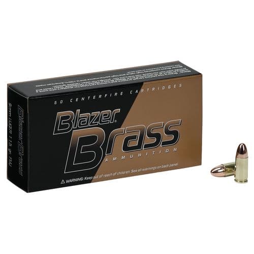 CCI 51991BB Blazer Brass Handgun 9mm Luger 115 gr Full Metal Jacket 100 Per Box/ 5 Case CCI 51991BB Blazer Brass Handgun 9mm Luger 115 gr Full Metal Jacket 100 Per Box/ 5 Case