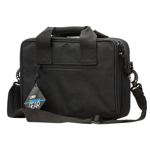 NcStar CPDX2971B VISM Double Pistol Range Bag with Mag Pouches, Loop Fasteners, Zippers, Padding & Black Finish NcStar CPDX2971B VISM Double Pistol Range Bag with Mag Pouches, Loop Fasteners, Zippers, Padding & Black Finish
