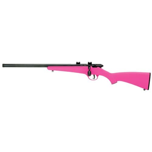 Savage Arms 13842 Rascal FLV-SR 22 LR 1rd Cap 16.13" Matte Blued Rec/Barrel Pink Stock Left Hand (Youth) Savage Arms 13842 Rascal FLV-SR 22 LR 1rd Cap 16.13" Matte Blued Rec/Barrel Pink Stock Left Hand (Youth)