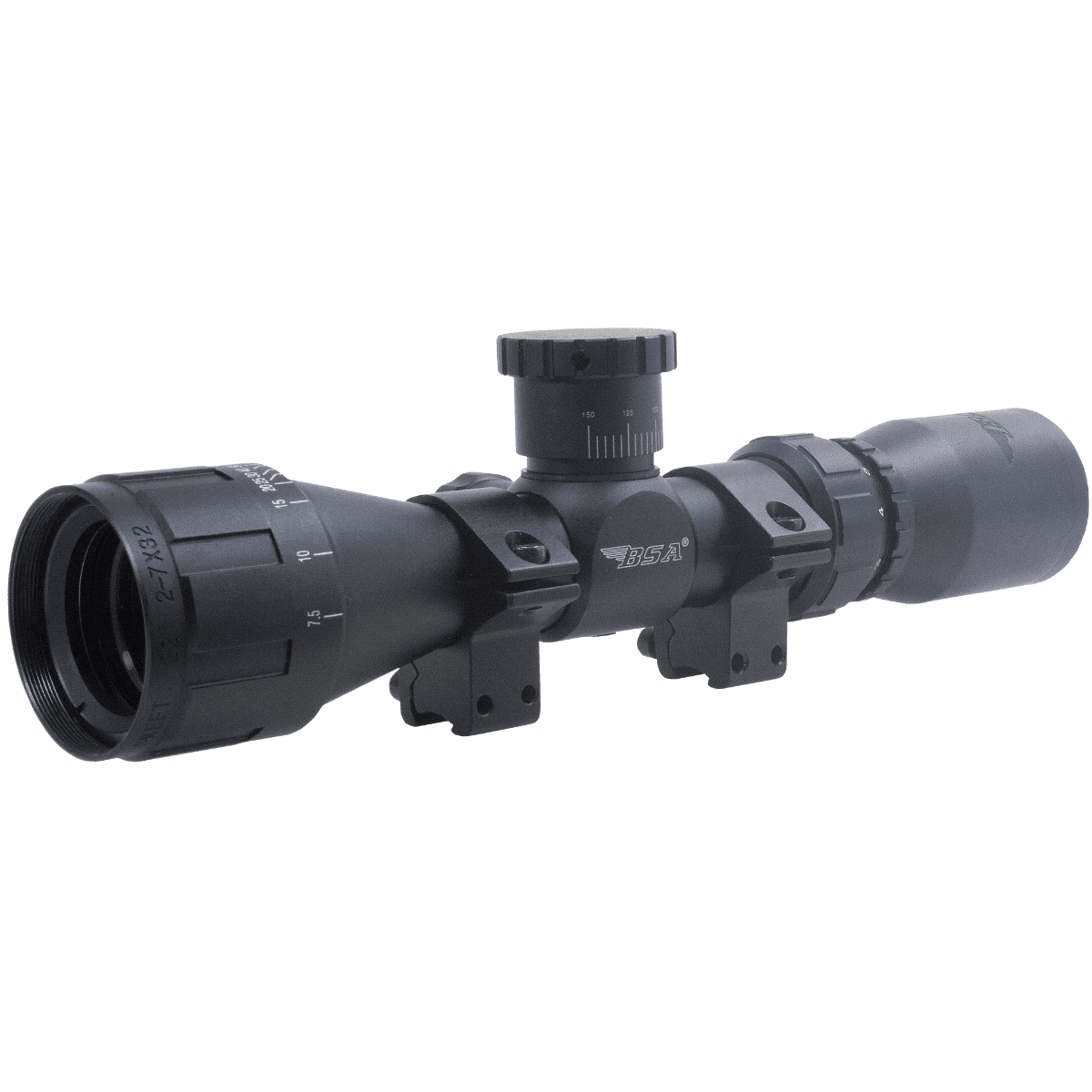 BSA Sweet Compact 2-7x32mm RifleScope, 1" Tube - 2227X32AOC BSA Sweet Compact 2-7x32mm RifleScope, 1" Tube - 2227X32AOC