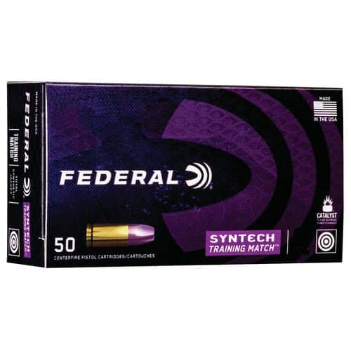 Federal AE40SJ2 Syntech Training Match 40 S&W 180 gr Total Syntech Jacket Flat Nose (TSJFN) 50 Bx/ 10 Cs Federal AE40SJ2 Syntech Training Match 40 S&W 180 gr Total Syntech Jacket Flat Nose (TSJFN) 50 Bx/ 10 Cs