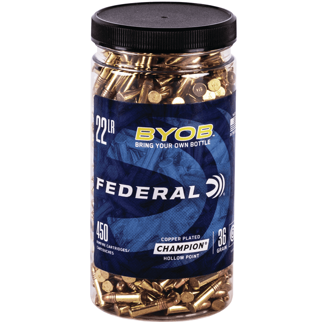 Federal 750BTL450 Small Game Target BYOB 22 LR 36 gr Copper Plated Hollow Point (CPHP) 450 Bx Federal 750BTL450 Small Game Target BYOB 22 LR 36 gr Copper Plated Hollow Point (CPHP) 450 Bx