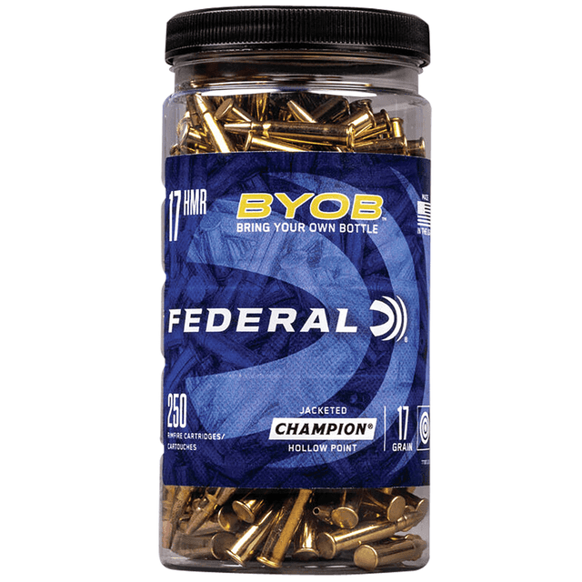 Federal BYOB Champion Training 17 HMR 17 grain, 250 Per Box - 770BTL250 Federal BYOB Champion Training 17 HMR 17 grain, 250 Per Box - 770BTL250