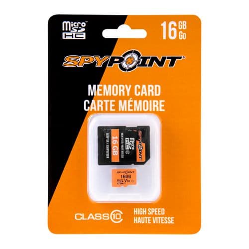 Spypoint MICROSD16GB Micro SD Memory Card w/SD Adaptor 16GB Spypoint MICROSD16GB Micro SD Memory Card w/SD Adaptor 16GB