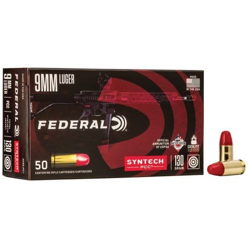 Federal AE9SJPC1 American Eagle 9mm Luger 130 gr Total Syntech Jacket Flat Nose (TSJFN) 50 Bx/ 10 Cs Federal AE9SJPC1 American Eagle 9mm Luger 130 gr Total Syntech Jacket Flat Nose (TSJFN) 50 Bx/ 10 Cs