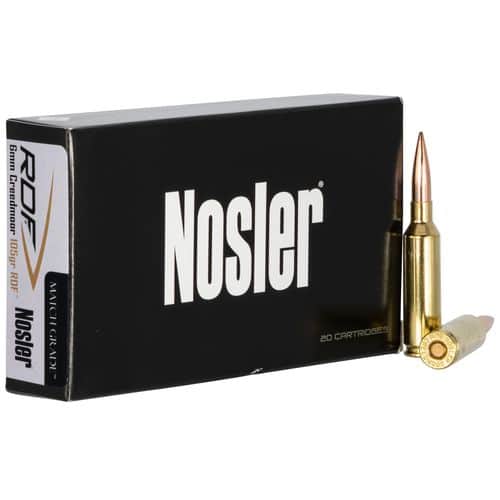 Nosler 60135 Match Grade RDF 6mm Creedmoor 105 gr Hollow Point Boat-Tail (HPBT) 20 Bx/ 10 Cs Nosler 60135 Match Grade RDF 6mm Creedmoor 105 gr Hollow Point Boat-Tail (HPBT) 20 Bx/ 10 Cs
