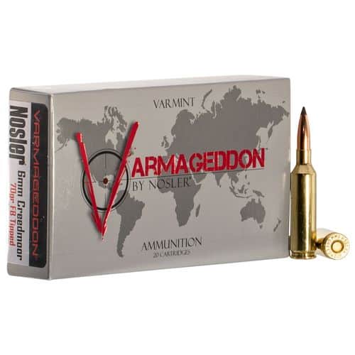 Nosler 65172 Varmageddon 6mm Creedmoor 70 gr Flat Base Tipped (FBT) 20 Bx/ 10 Cs Nosler 65172 Varmageddon 6mm Creedmoor 70 gr Flat Base Tipped (FBT) 20 Bx/ 10 Cs