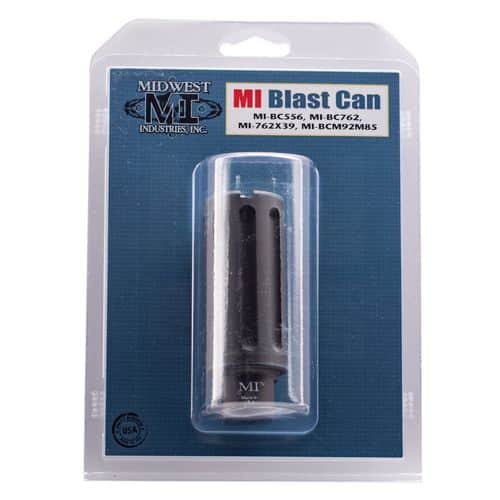 Midwest Industries MIBC556 AR-15 5.56x45mm NATO Muzzle Device 1/2"-28 tpi Black Hardcoat Anodized 6061 Aluminum Midwest Industries MIBC556 AR-15 5.56x45mm NATO Muzzle Device 1/2"-28 tpi Black Hardcoat Anodized 6061 Aluminum