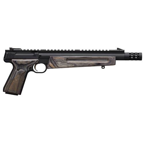 Browning 051547490 Buck Mark Varmint SR 22 LR 10.25" 10+1 Matte Black Matte Black Steel Slide Laminate Wood Grip Browning 051547490 Buck Mark Varmint SR 22 LR 10.25" 10+1 Matte Black Matte Black Steel Slide Laminate Wood Grip