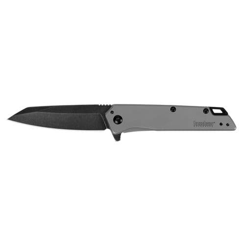 Kershaw 1365 Misdirect 2.90" Folding Reverse Tanto Plain Black Oxide BlackWash 4Cr13 Blade Gray Bead Blasted SS Handle Kershaw 1365 Misdirect 2.90" Folding Reverse Tanto Plain Black Oxide BlackWash 4Cr13 Blade Gray Bead Blasted SS Handle