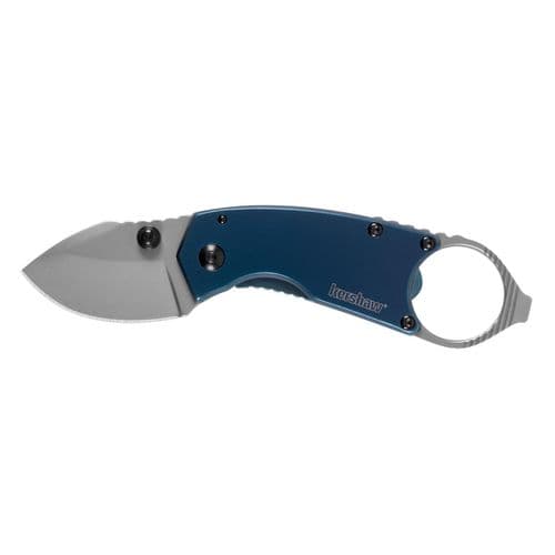 Kershaw 8710 Antic 1.70" Folding Drop Point Plain Bead Blasted 8Cr13MoV SS Blade Blue PVD Stainless Steel Handle Kershaw 8710 Antic 1.70" Folding Drop Point Plain Bead Blasted 8Cr13MoV SS Blade Blue PVD Stainless Steel Handle
