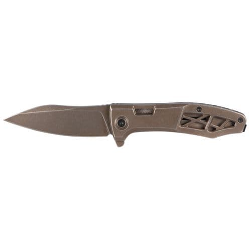 Kershaw 3475 Boilermaker 3.30" Folding Modified Drop Point Plain Brown PVD 8Cr13MoV SS Blade Brown PVD Stainless Steel Handle Kershaw 3475 Boilermaker 3.30" Folding Modified Drop Point Plain Brown PVD 8Cr13MoV SS Blade Brown PVD Stainless Steel Handle