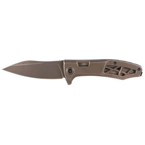 Kershaw 3475 Boilermaker 3.30" Folding Modified Drop Point Plain Brown PVD 8Cr13MoV SS Blade Brown PVD Stainless Steel Handle Kershaw 3475 Boilermaker 3.30" Folding Modified Drop Point Plain Brown PVD 8Cr13MoV SS Blade Brown PVD Stainless Steel Handle