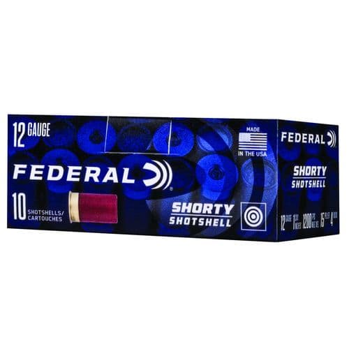 Federal SH1294B Shorty 12 Gauge 1.75" 15 Pellets 15/16 oz 4 Buck Shot 10 Per Box Federal SH1294B Shorty 12 Gauge 1.75" 15 Pellets 15/16 oz 4 Buck Shot 10 Per Box