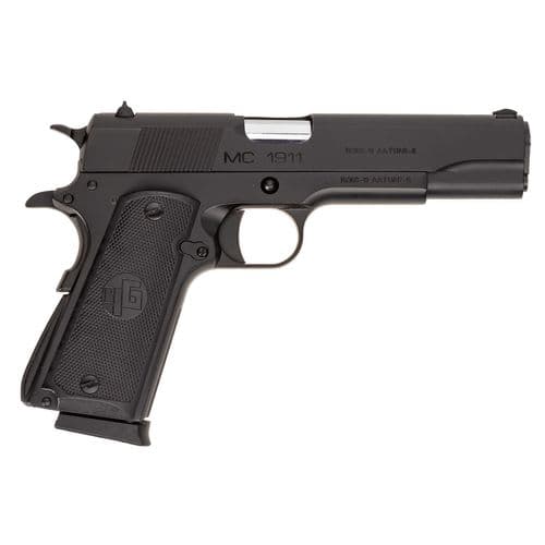 Girsan 390060 MC1911 S 45 ACP 5" 8+1 Black Black Steel Slide Checkered Black Polymer Grip Girsan 390060 MC1911 S 45 ACP 5" 8+1 Black Black Steel Slide Checkered Black Polymer Grip