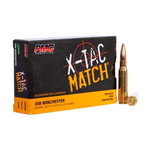 PMC 308XM X-Tac Match 308 Win 168 gr Open Tip Match (OTM) 20 Bx/ 40 Cs PMC 308XM X-Tac Match 308 Win 168 gr Open Tip Match (OTM) 20 Bx/ 40 Cs