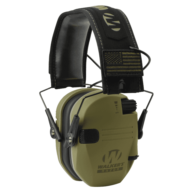 Walker's GWP-RSEMPAT-ODG Razor Patriot Electronic Earmuffs (NRR 23dB) Walker's GWP-RSEMPAT-ODG Razor Patriot Electronic Earmuffs (NRR 23dB)