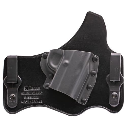 Galco KC218B KingTuk Classic Black Kydex Holster w/Leather Backing IWB Kimber 1911 3" Right Hand Galco KC218B KingTuk Classic Black Kydex Holster w/Leather Backing IWB Kimber 1911 3" Right Hand