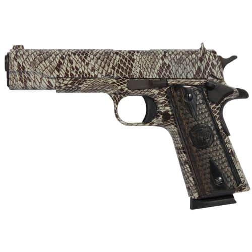 Iver Johnson Arms 1911A1COPPERHEAD 1911 A1 Government 70 Series 45 ACP 5" 8+1 Copperhead Snakeskin Steel Snakeskin Texture Black Diamondwood Grip Iver Johnson Arms 1911A1COPPERHEAD 1911 A1 Government 70 Series 45 ACP 5" 8+1 Copperhead Snakeskin Steel Snakeskin Texture Black Diamondwood Grip