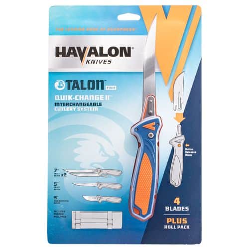 Havalon XTC-TF Talon Fish 3.50",5",7" Clip Point Part Serrated Stainless Steel Blade Blue/Orange Polymer Handle Havalon XTC-TF Talon Fish 3.50",5",7" Clip Point Part Serrated Stainless Steel Blade Blue/Orange Polymer Handle