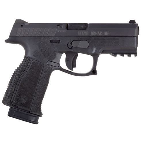 Steyr Arms 78.223.2H0 M9-A2 MF 9mm Luger 4" 17+1 Black Polymer Frame Black Steel Slide Black Interchangeable Backstrap Grip Steyr Arms 78.223.2H0 M9-A2 MF 9mm Luger 4" 17+1 Black Polymer Frame Black Steel Slide Black Interchangeable Backstrap Grip