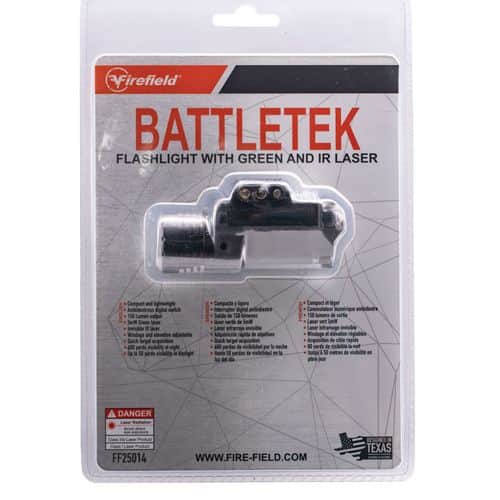 Firefield FF25014 BattleTek w/Laser 150 Lumens/5mW Output White LED Light Green Laser Picatinny/Weaver Mount Matte Black Polymer Firefield FF25014 BattleTek w/Laser 150 Lumens/5mW Output White LED Light Green Laser Picatinny/Weaver Mount Matte Black Polymer