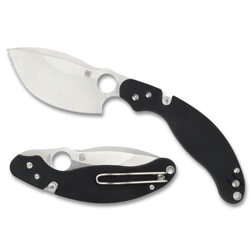Spyderco C231GP Parata 3.41" Folding Drop Point Plain VG-10 Stainless Steel Blade/G10 Black Handle Spyderco C231GP Parata 3.41" Folding Drop Point Plain VG-10 Stainless Steel Blade/G10 Black Handle
