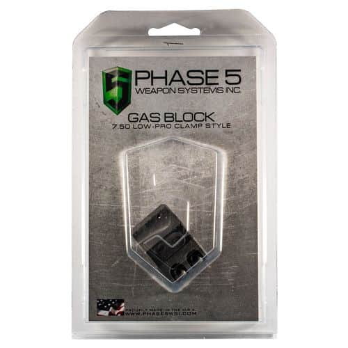 PHASE 5 WEAPON SYSTEMS LOPROGAS Lo Pro Gas Block Lo Pro Gas Block Clamp Style 0.750" Barrel Black PHASE 5 WEAPON SYSTEMS LOPROGAS Lo Pro Gas Block Lo Pro Gas Block Clamp Style 0.750" Barrel Black