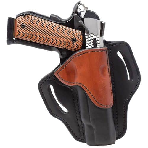 1791 Gunleather BH1BLBR BH1 OWB 01 Brown on Black Leather Belt Slide Fits 4-5" 1911 1791 Gunleather BH1BLBR BH1 OWB 01 Brown on Black Leather Belt Slide Fits 4-5" 1911