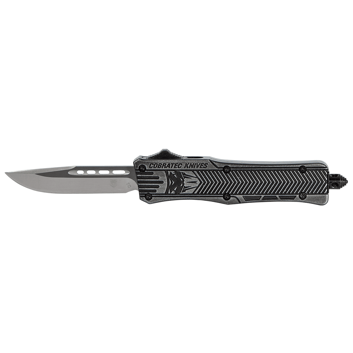 CobraTec Knives SSWCTK1SDNS CTK-1 Small 2.75" OTF Drop Point Plain D2 Steel Blade/Black Stonewashed Aluminum Handle Features Glass Breaker Includes Pocket Clip CobraTec Knives SSWCTK1SDNS CTK-1 Small 2.75" OTF Drop Point Plain D2 Steel Blade/Black Stonewashed Aluminum Handle Features Glass Breaker Includes Pocket Clip