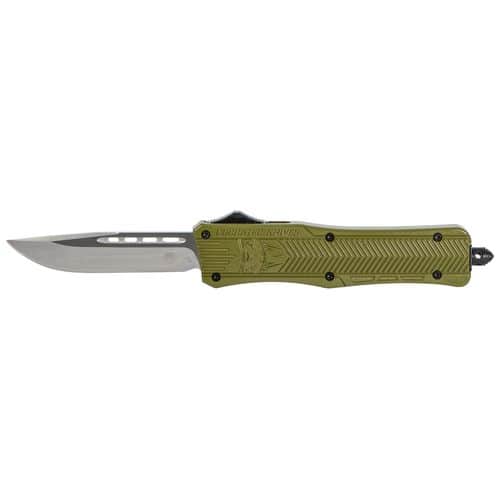 CobraTec Knives MODCTK1MDNS CTK-1 Medium 3" OTF Drop Point Plain D2 Steel Blade/OD Green Aluminum Handle Features Glass Breaker Includes Pocket Clip CobraTec Knives MODCTK1MDNS CTK-1 Medium 3" OTF Drop Point Plain D2 Steel Blade/OD Green Aluminum Handle Features Glass Breaker Includes Pocket Clip