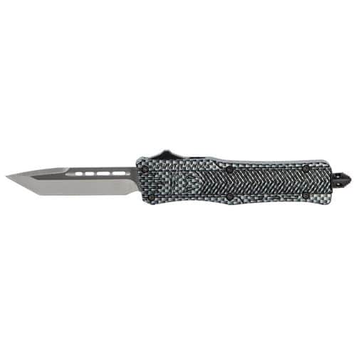 CobraTec Knives SCFCTK1STNS CTK-1 Small 2.75" OTF Tanto Plain D2 Steel/ Blade Carbon Fiber Aluminum Handle CobraTec Knives SCFCTK1STNS CTK-1 Small 2.75" OTF Tanto Plain D2 Steel/ Blade Carbon Fiber Aluminum Handle