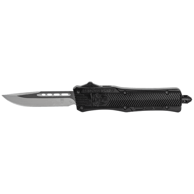 CobraTec Knives SBCTK1SDNS CTK-1 Small 2.75" OTF Drop Point Plain D2 Steel Blade Black Aluminum Handle CobraTec Knives SBCTK1SDNS CTK-1 Small 2.75" OTF Drop Point Plain D2 Steel Blade Black Aluminum Handle