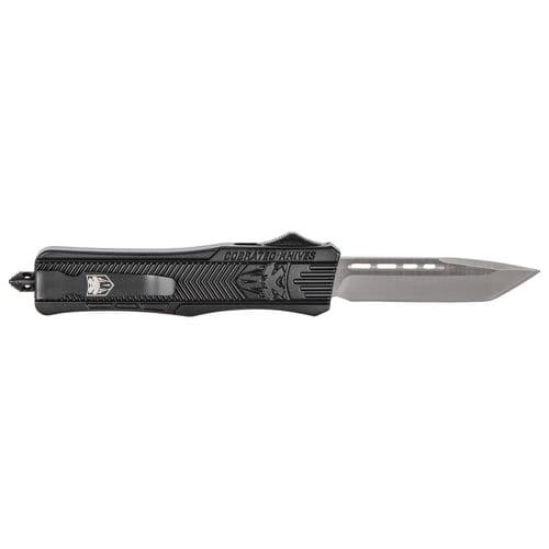 CobraTec Knives MBSTK1MTNS CTK-1 Medium 3" OTF Tanto Plain D2 Steel Blade/Black Aluminum Handle Features Glass Breaker Includes Pocket Clip CobraTec Knives MBSTK1MTNS CTK-1 Medium 3" OTF Tanto Plain D2 Steel Blade/Black Aluminum Handle Features Glass Breaker Includes Pocket Clip