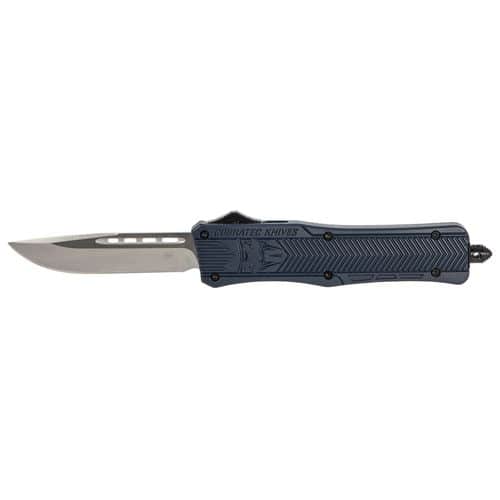 CobraTec Knives MNYCTK1MDNS CTK-1 Medium 3" OTF Drop Point Plain D2 Steel Blade /NYPD Blue Aluminum Handle CobraTec Knives MNYCTK1MDNS CTK-1 Medium 3" OTF Drop Point Plain D2 Steel Blade /NYPD Blue Aluminum Handle