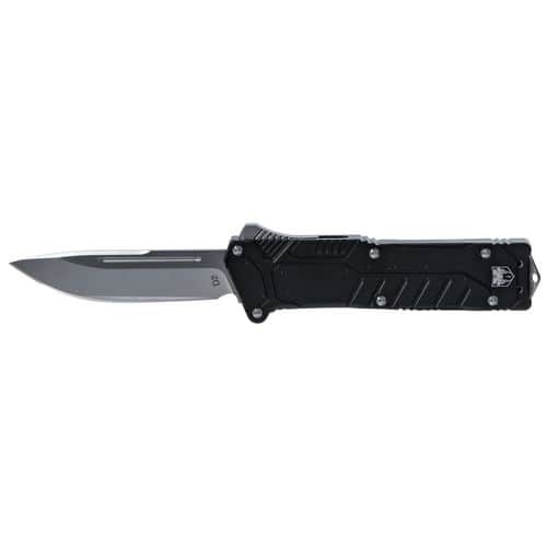 Cobra Tec Knives CTSFD2DNS Special Forces 3.25" Drop Point Plain D2 Steel Black Anodized Aluminum Handle OTF Cobra Tec Knives CTSFD2DNS Special Forces 3.25" Drop Point Plain D2 Steel Black Anodized Aluminum Handle OTF