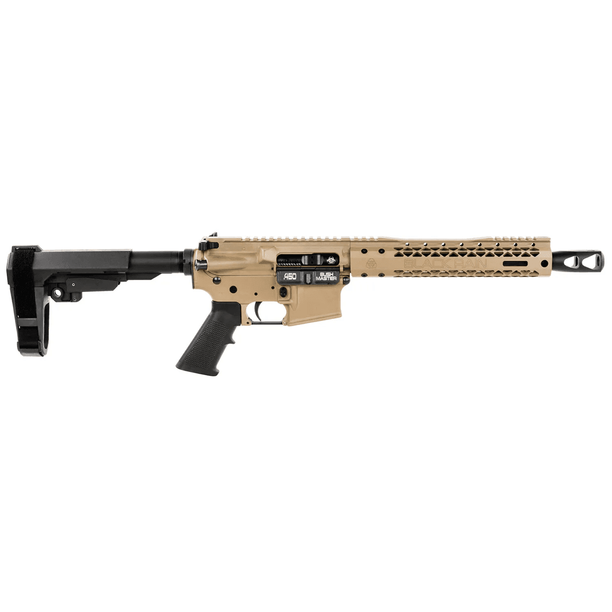 Black Rain Ordnance Bro-Carnivore .450 Bushmaster FDE Rifle with SBA3 Pistol Brace Black Rain Ordnance Bro-Carnivore .450 Bushmaster FDE Rifle with SBA3 Pistol Brace