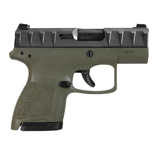 Beretta USA JAXN92007 APX Carry 9mm Luger 3" 6+1,8+1 OD Green Polymer Frame & Grip with Matte Blued Steel Slide Beretta USA JAXN92007 APX Carry 9mm Luger 3" 6+1,8+1 OD Green Polymer Frame & Grip with Matte Blued Steel Slide
