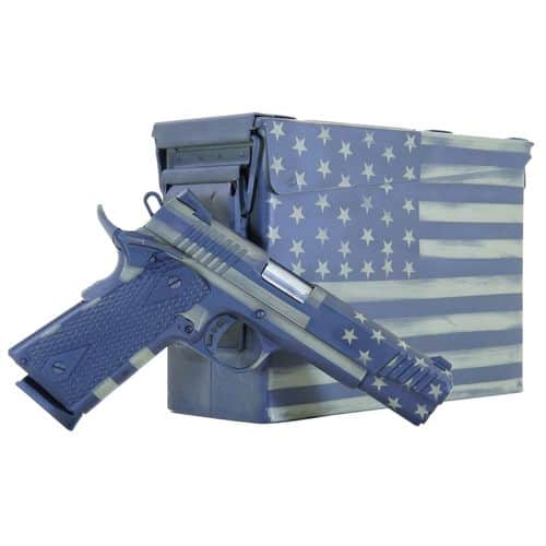 Citadel CITC45FUSBAC M1911 Flag 45 ACP 8+1 5" Stainless Steel Barrel, American Flag Bazooka Green Cerakote Serrated Steel Slide, Steel Frame w/Beavertail, Features Matching Ammo Can, Ambidextrous Citadel CITC45FUSBAC M1911 Flag 45 ACP 8+1 5" Stainless Steel Barrel, American Flag Bazooka Green Cerakote Serrated Steel Slide, Steel Frame w/Beavertail, Features Matching Ammo Can, Ambidextrous