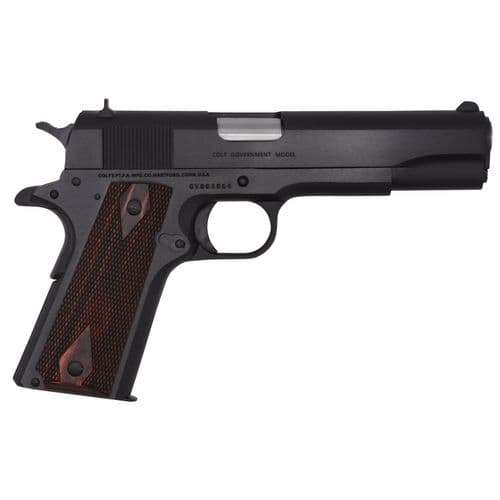 Colt Mfg O1911C 1911 Government 45 ACP 5" 7+1 Blued Blued Steel Slide Double Diamond Checkered Rosewood Grip Colt Mfg O1911C 1911 Government 45 ACP 5" 7+1 Blued Blued Steel Slide Double Diamond Checkered Rosewood Grip
