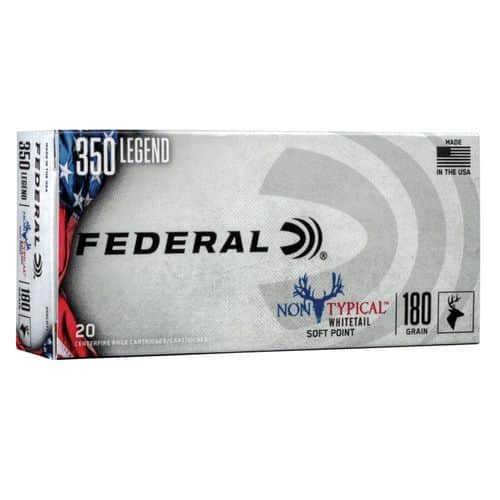 Federal 350LDT1 Non-Typical 350 Legend 180 gr Non-Typical Soft Point (SP) 20 Bx/ 10 Cs Federal 350LDT1 Non-Typical 350 Legend 180 gr Non-Typical Soft Point (SP) 20 Bx/ 10 Cs
