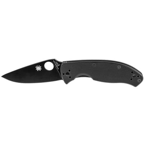 Spyderco C122GBBKP Tenacious 3.39" Folding Plain Black 8Cr13MoV SS Blade/ G10 Black Handle 2 Spyderco C122GBBKP Tenacious 3.39" Folding Plain Black 8Cr13MoV SS Blade/ G10 Black Handle 2